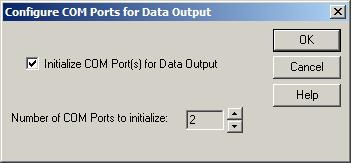 Output results by the COM port