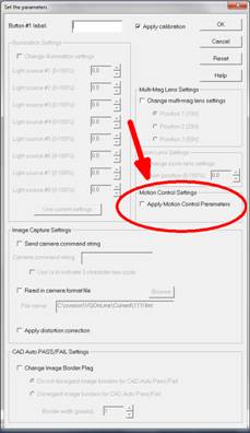 Settings Toolbox - Apply Motion Control Parameters