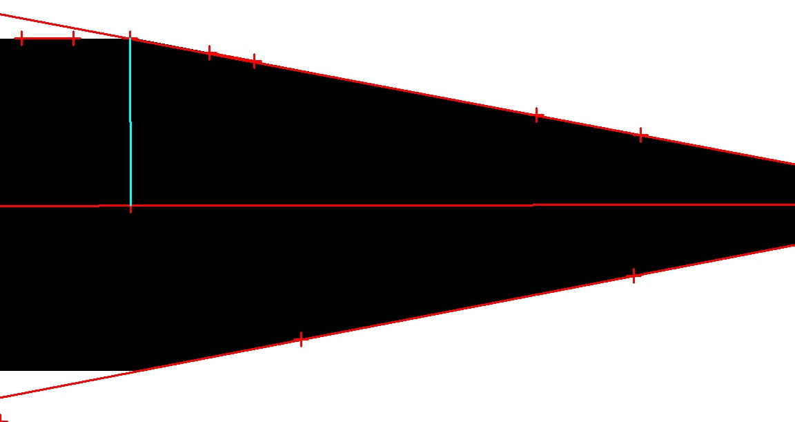 Orthogonal to a bisecting angle measurement marker