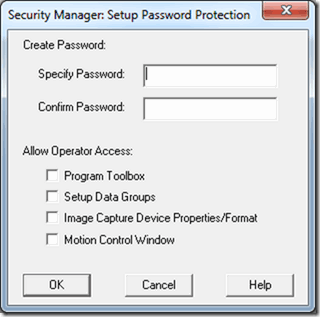 VisionGauge® OnLine's Security Manager dialog