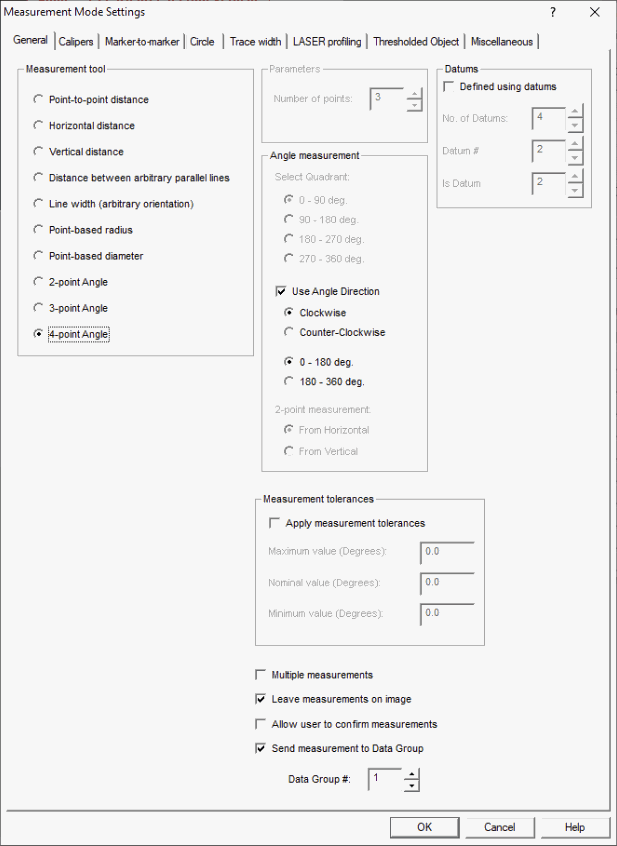 Angular Direction measurement option