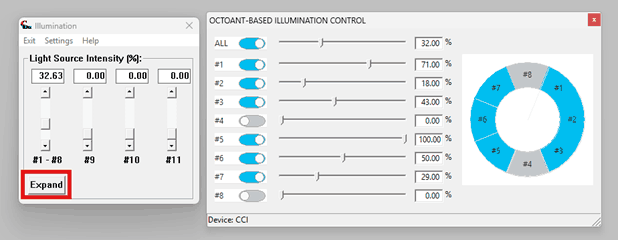 Expanded Octant based CCI controls in VisionGauge