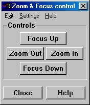 Controls for the Power Zoom and Focus