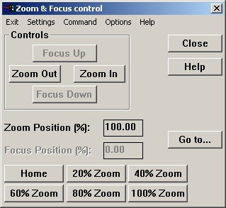 Zoom and Focus - Power Zoom settings