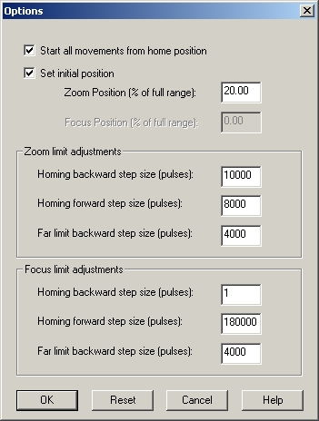 Zoom and Focus Settings