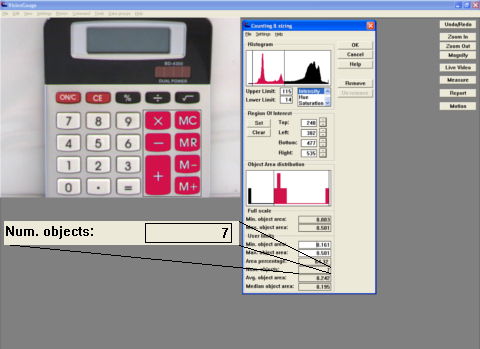 Object counting with Visiongauge OnLine