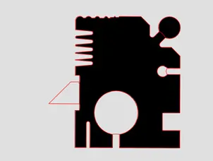 a manufactured part with an overlay displayed at 20X magnification in VisionGauge