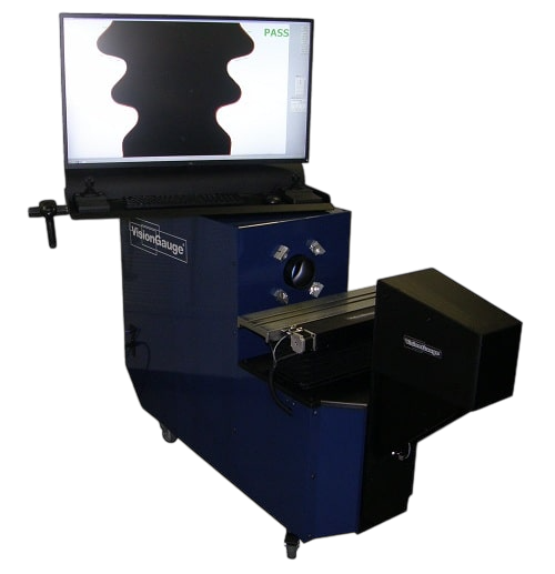 A 500 Series Digital Optical Comparator Used for Orthopedic Parts Inspection