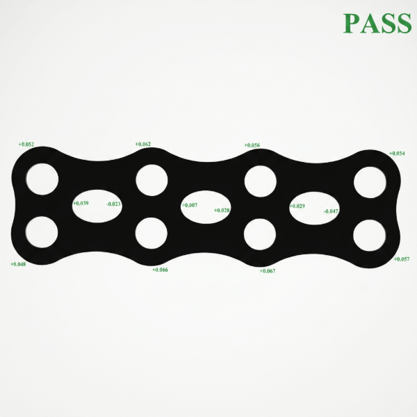 An scan image for an orthopedic implant inspection that passed