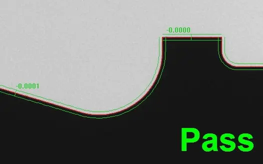 a computer generated image of a curve with the word pass below it
