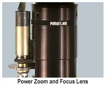 motorized power zoom and focus servo in operation