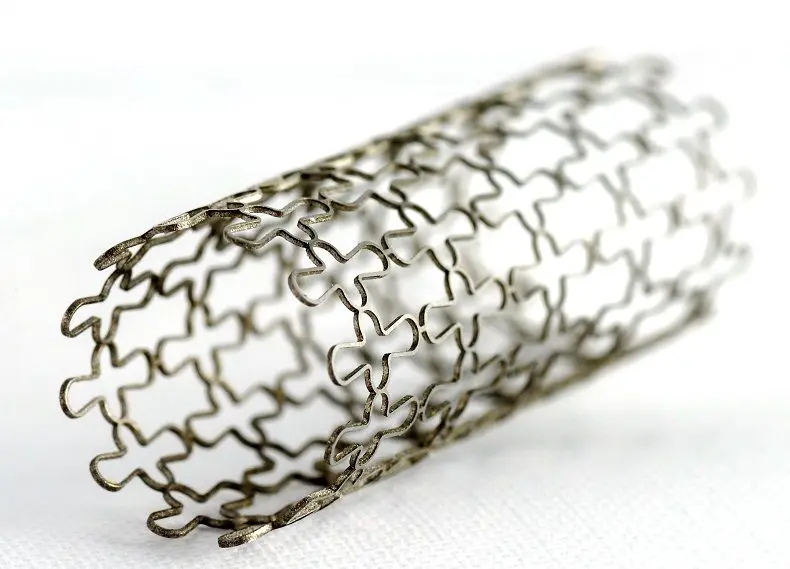 A stent made with exact specifications from precise medical device inspections by VISIONx Digital Optical Comparators