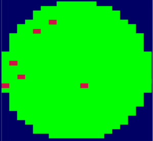 A pass/fail defect map in VisionGauge