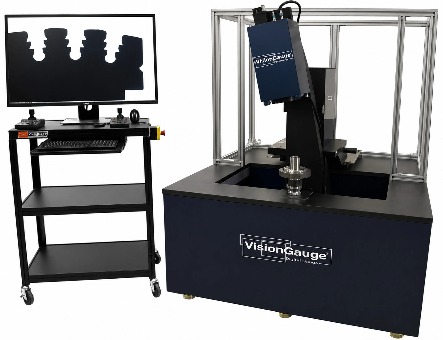 Turbine disk inspection and measurement system with a computer workstation by VisionGauge