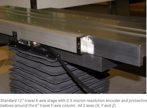 VisionGauge® Digital Optical Comparators X-axis stage