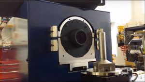 Measuring runout of a rotary stage on a VisionGauge Digital Optical Comparator