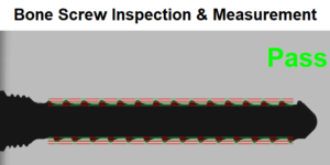 VisionGauge® presents many unique benefits for its application to the inspection and measurement of bone screws