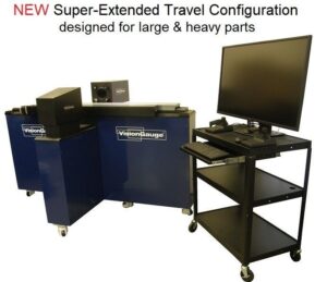 The new VisionGauge® Digital Optical Comparator 500 Series Super-Extended-Travel Configuration