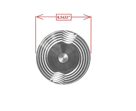 Part2a Diameter FOV measurement on a VisionGauge Digital Optical Comparator