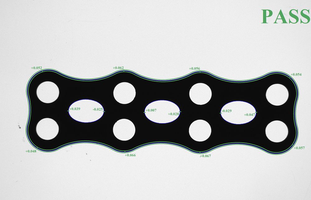 CAD Auto-Pass/Fail tolerances specified for an orthopedic plate