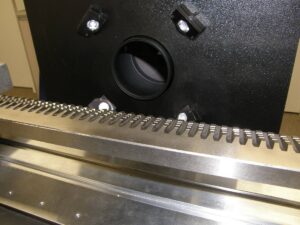 VisionGauge Digital Optical Comparator inspecting broach cutters