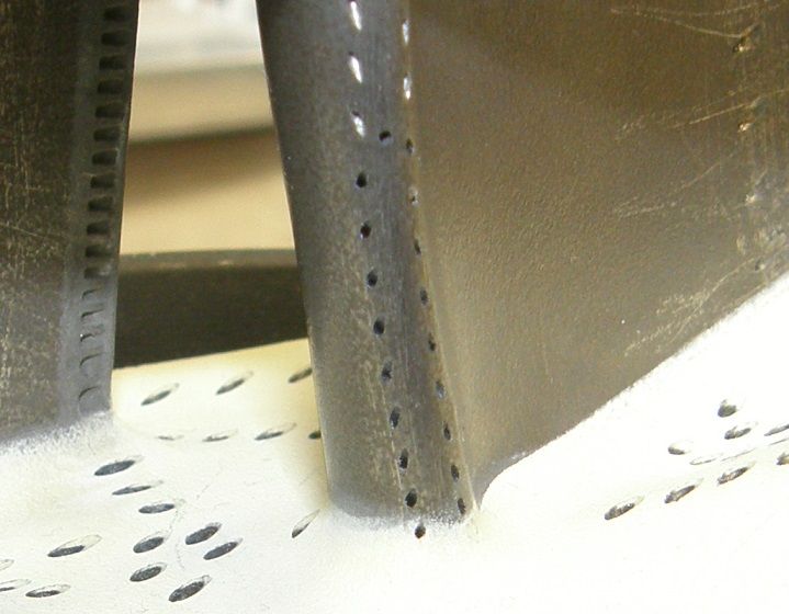 Cooling hole location/detection on coated and un-coated part surfaces