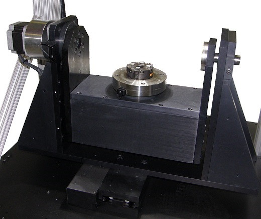 double-rotary-trunnion-assembly The new "Gen 2" trunnion setup for the double-rotary assembly of the 700-series VisionGauge Digital Optical Comparator.