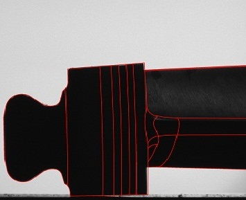 Fir Tree and CAD Overlay in the Aerospace Industry on VisionGauge® Digital Optical Comparator