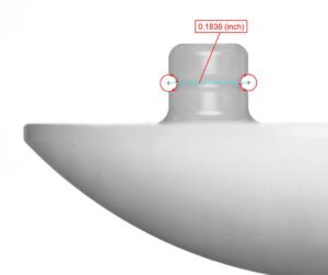 Medical plastic implant measurements