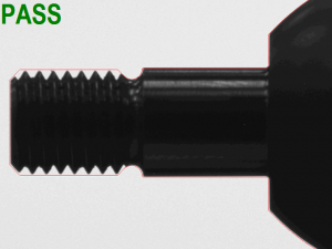 Automatic Detection of threads within spec on a VisionGauge Digital Optical Comparator