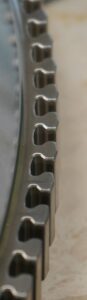turbine disk root form prepared for inspection