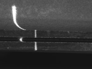 Z-axis laser measurements for depth and height of parts on VisionGauge® Digital Optical Comparator